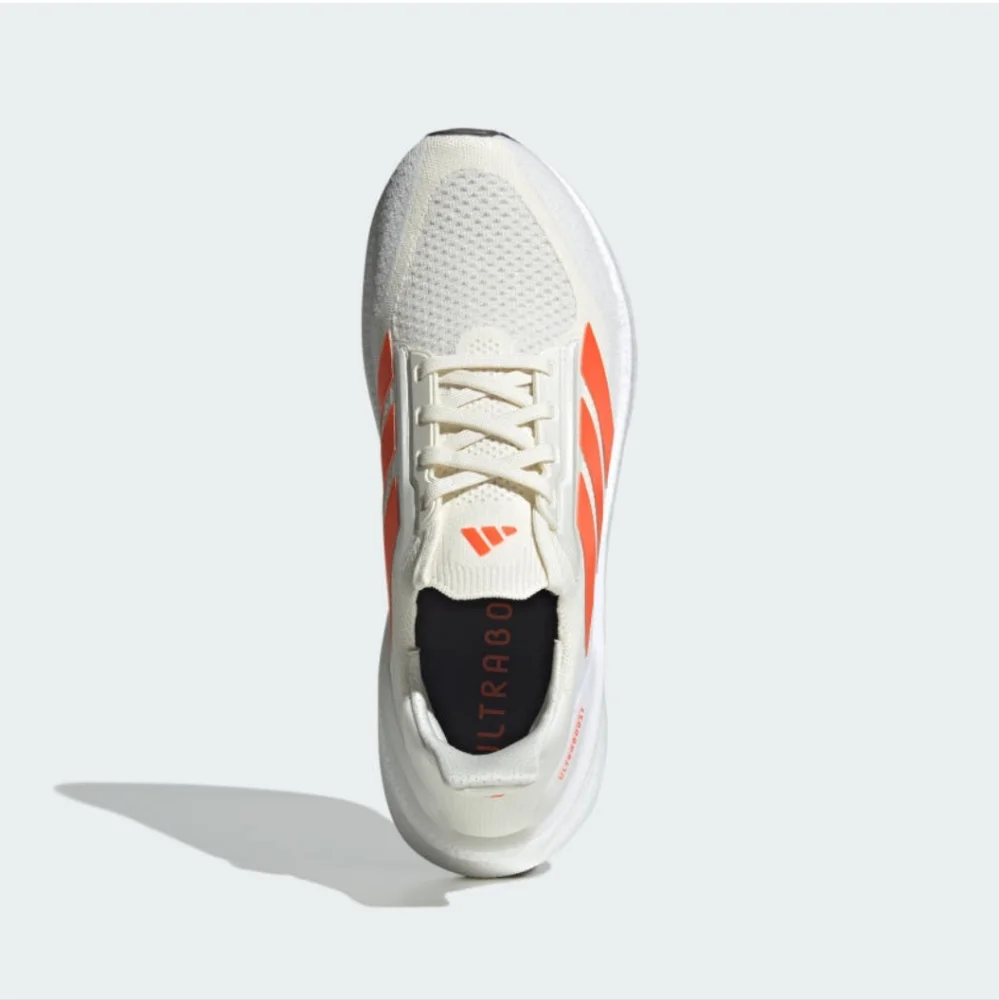 Men's Adidas UltraBoost 5X Running Shoes White / Orange Sz 9.5 JH9038